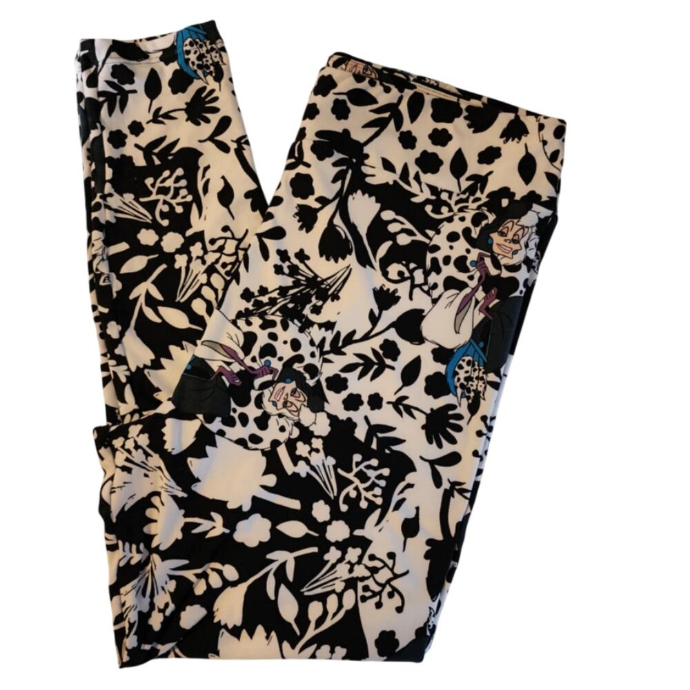 LulaRoe Disney Cruella Themed Leggings Tall & Curvy